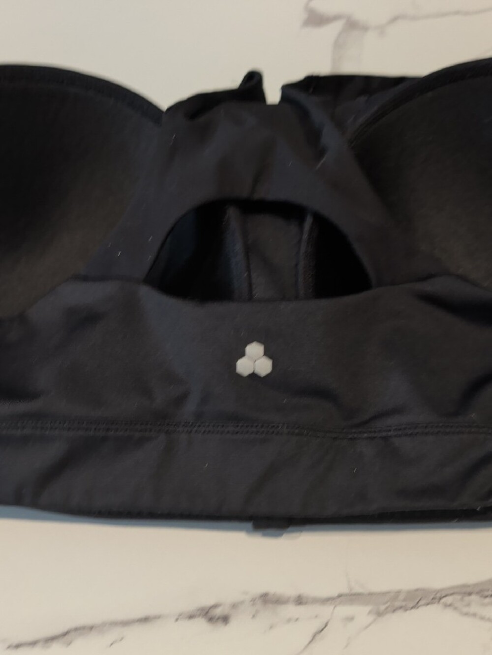 TEK GEAR 3X Black Front-Zip Racerback Sports Bra - Picture 7 of 8